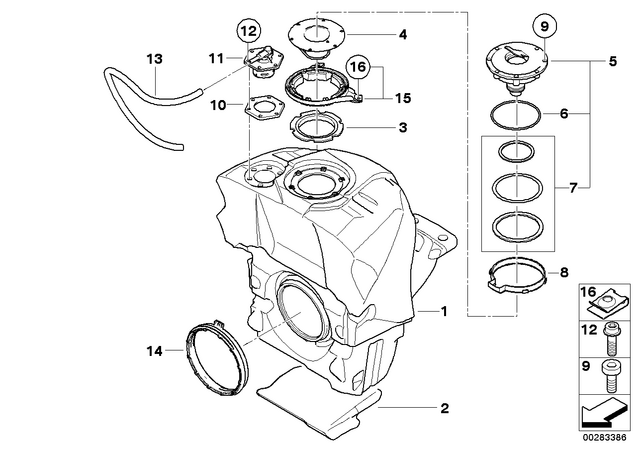 16117686591 - : Fixing Ring, Filler Tube for BMW-Motorrad Image
