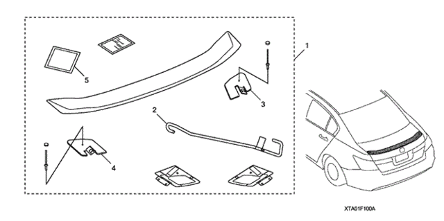 Deck Lid Spoiler (2) for 2011 Honda Accord #0