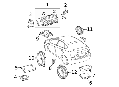 Sound System for 2015 Toyota Prius #0