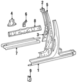 6111316070 - Body: Outer Rocker Panel for Toyota: Tercel Image
