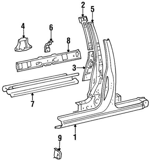 Center Pillar & Rocker for 1997 Toyota Tercel #0