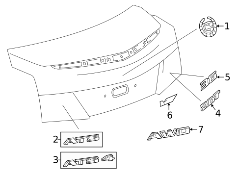 Exterior Trim - Trunk for 2013 Cadillac ATS #0