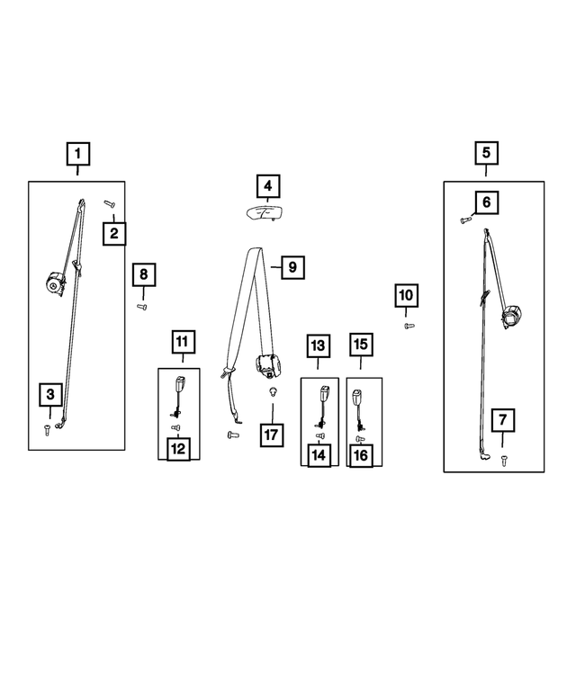 6VV131T5AB - : Rear Seat Buckle for Mopar Image