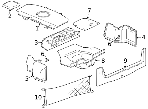Interior Trim - Rear Body for 2002 Cadillac Seville #0