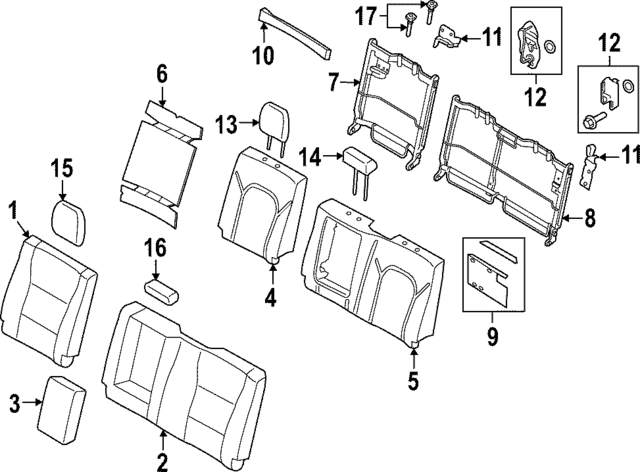 ML3Z1666601SD - : Seat Back Cover for Ford: F-150 Lightning Image