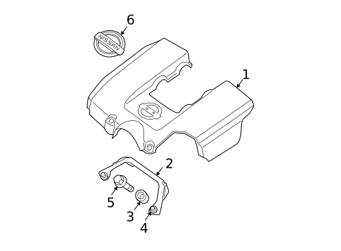 Engine Appearance Cover for 2009 Nissan Pathfinder #0