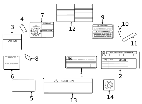 Labels for 2024 Subaru Ascent #0