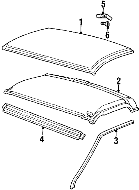 Roof & Components for 1989 GMC K3500 Pickup #0