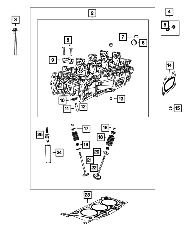 1601110000 - 3.0L Gas; Engine: Ball, Left Cylinder Head for Mopar Image