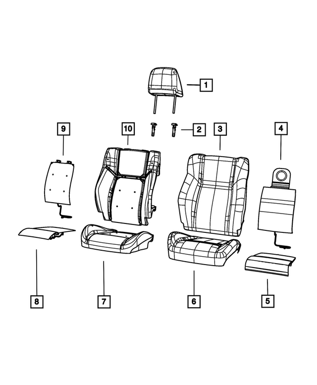 5XH61LR5AA - Interior Trim: Front Headrest for Mopar Image image