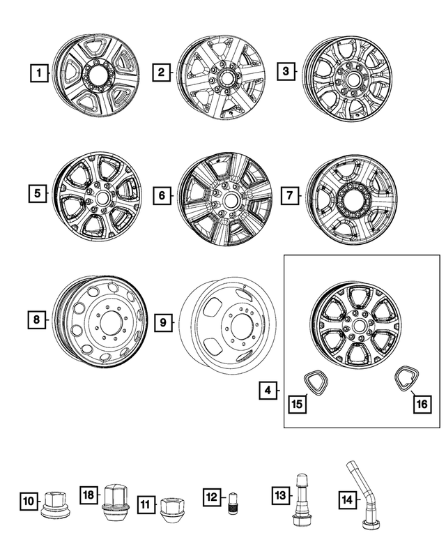 1VU98S4AAA - Wheels: Steel Wheel, Front Or Rear for Mopar Image image