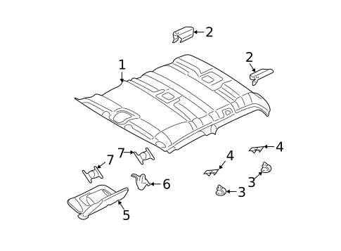 Headliner for 2004 Ford Explorer Sport Trac #0