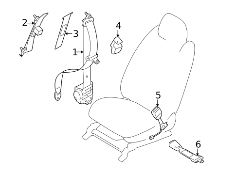 Front Seat Belts for 2007 Mazda CX-9 #0