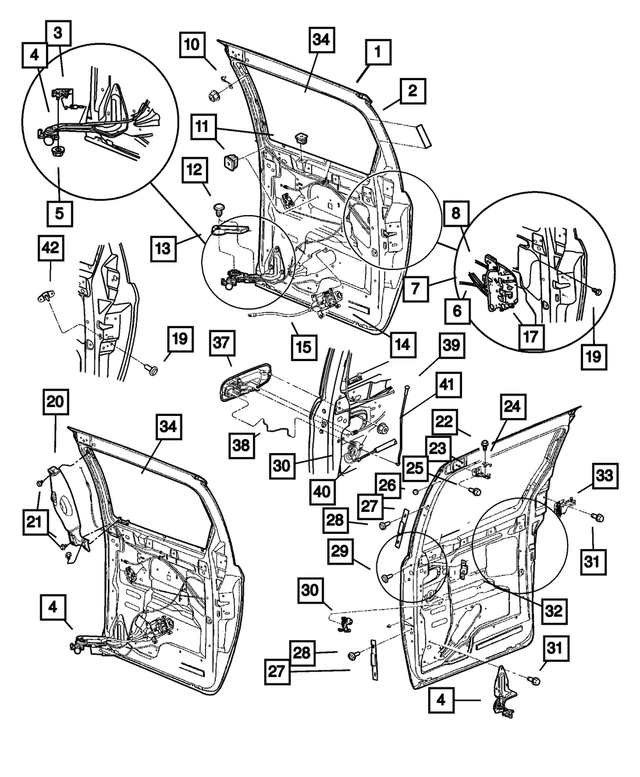 4717633AN - Doors and Related Parts: Sliding Door, Left for Mopar Image