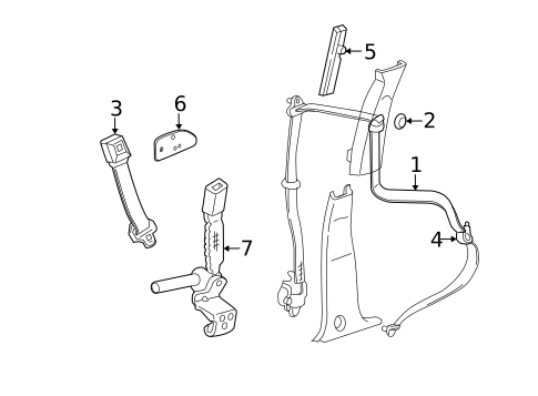 Front Seat Belts for 2005 Mercury Mountaineer #0