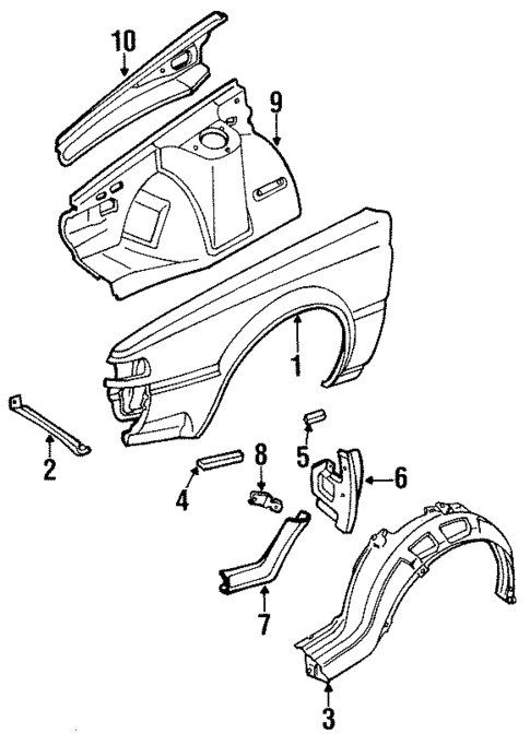 Exterior Trim - Fender for 1985 Nissan 200SX #0