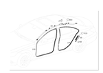 2187200178 - Covering and Lining: Sealing Frame for Mercedes-Benz Image