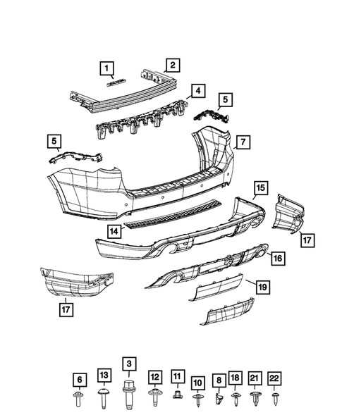 Rear Bumper and Fascia for 2023 Dodge Durango #1