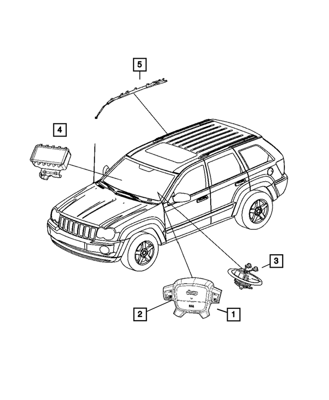 « 5JJ281J3AG – Electrical : Conducteur Coussin Anti-chocs pour Mopar Image »