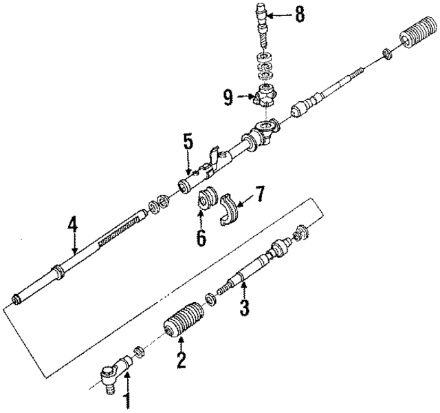 FOBZ3E552A - Steering: Steering Gear Mount Bracket for Ford: Festiva, Probe Image