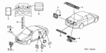 77871S84A50 - Interior/Bumper: LABEL, SRS CAUTION for Honda Image