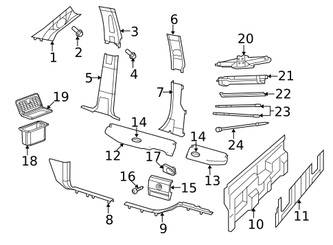 Interior Trim - Cab for 2013 Ram 1500 #0