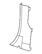 1EB80DX9AB - Body: Lock Pillar Trim for Ram: 1500, 1500 Classic, 2500, 3500 Image