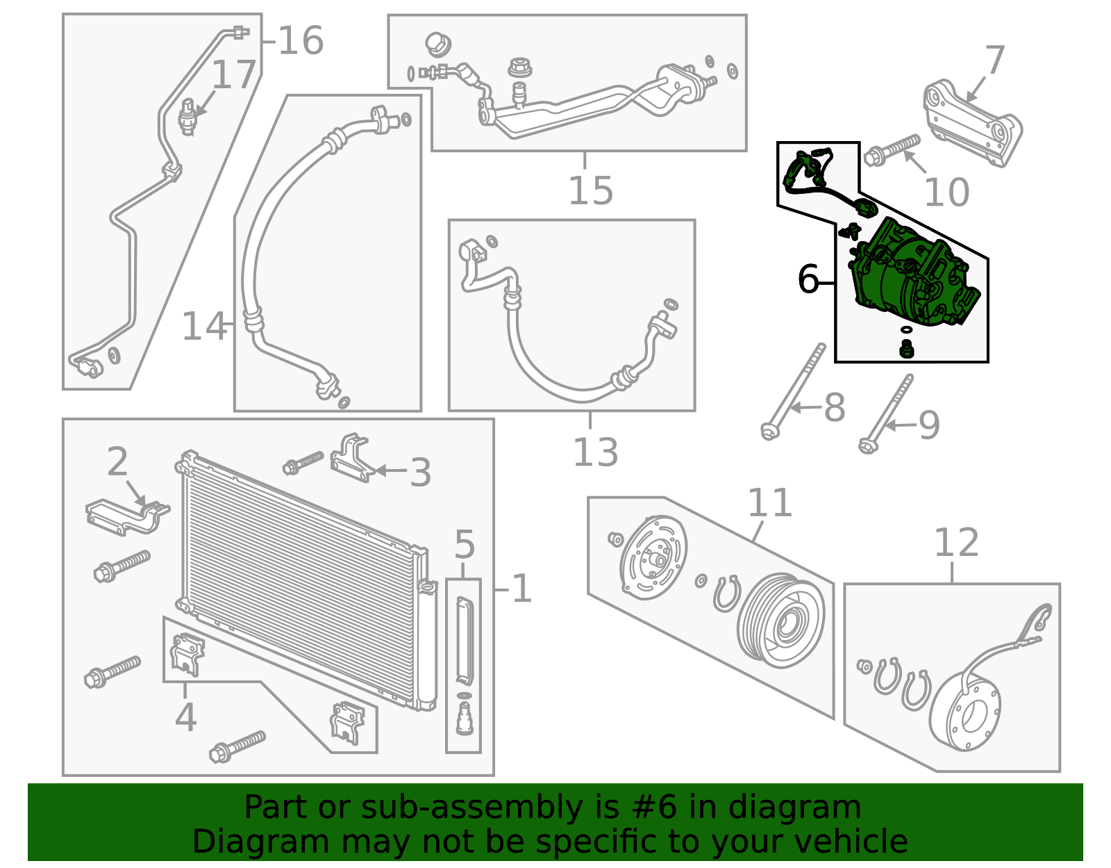 2009-2014 Acura TSX A/C Compressor 38810-RL5-A02 | OEM Parts Online