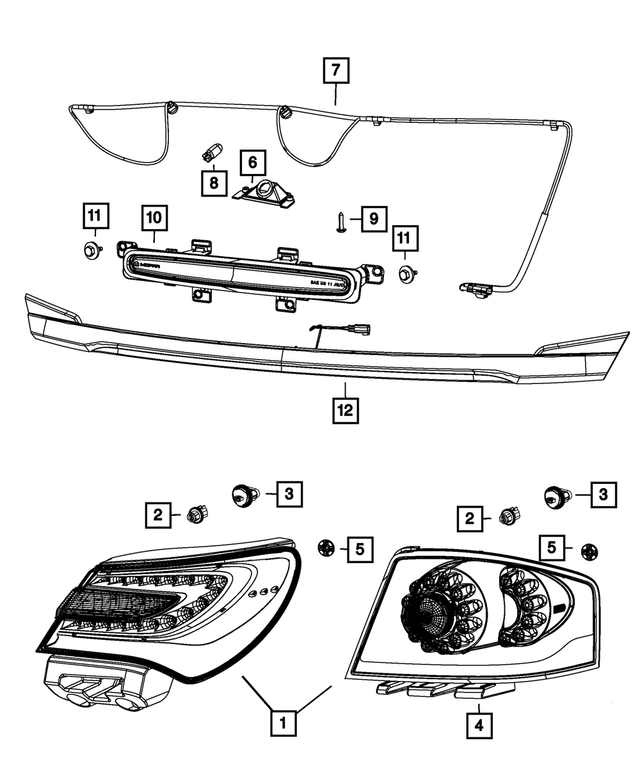 68087372AA - Electrical: Tail Lamp Socket for Mopar Image