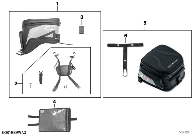 77452465441 - Luggage &amp; Storage: Attachment for Tank Rucksack -  for BMW-Motorrad Image