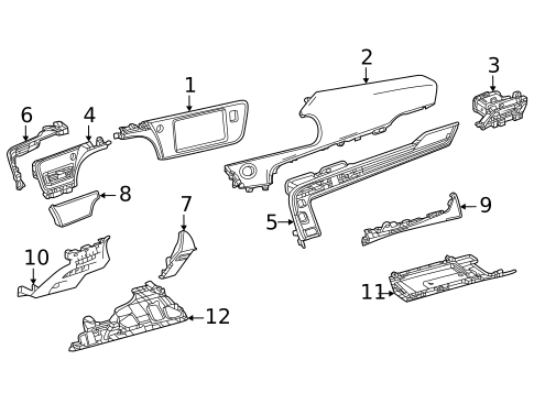 Instrument Panel Components for 2025 Toyota Mirai #0