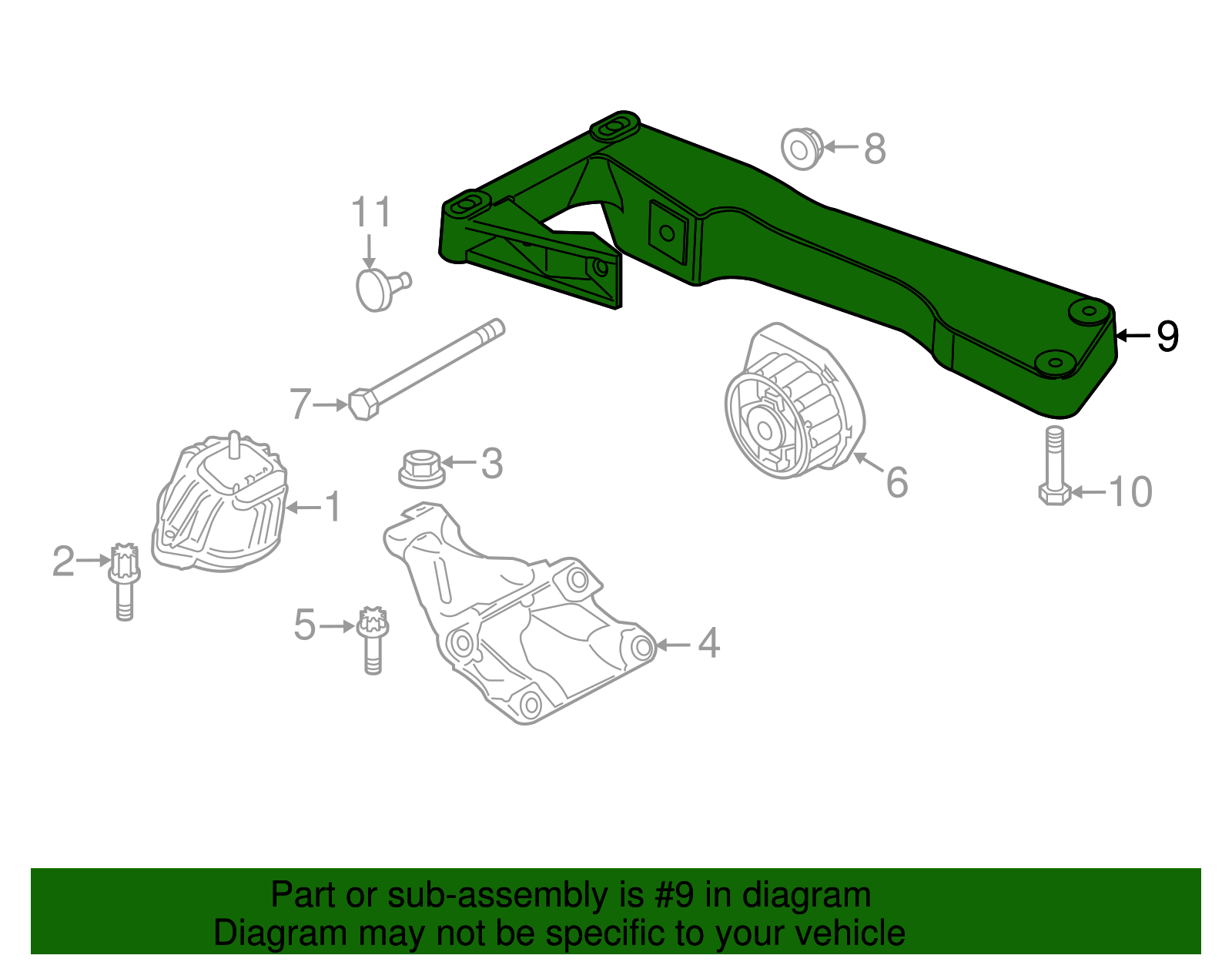むー Genuine BMW - 22116860472 - Engine Mount - Right (22-11-6