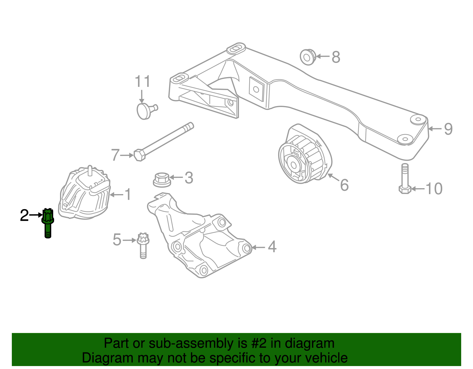 31106794380 - 2012-2025 BMW Motor Mount Bolt (31-10-6-794
