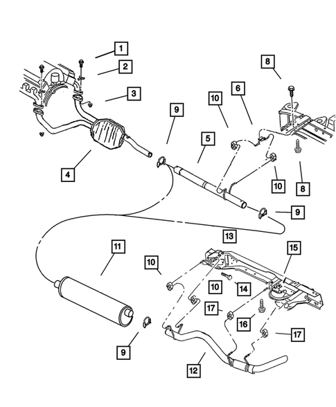 Exhaust System for 2002 Dodge Ram 2500 #0