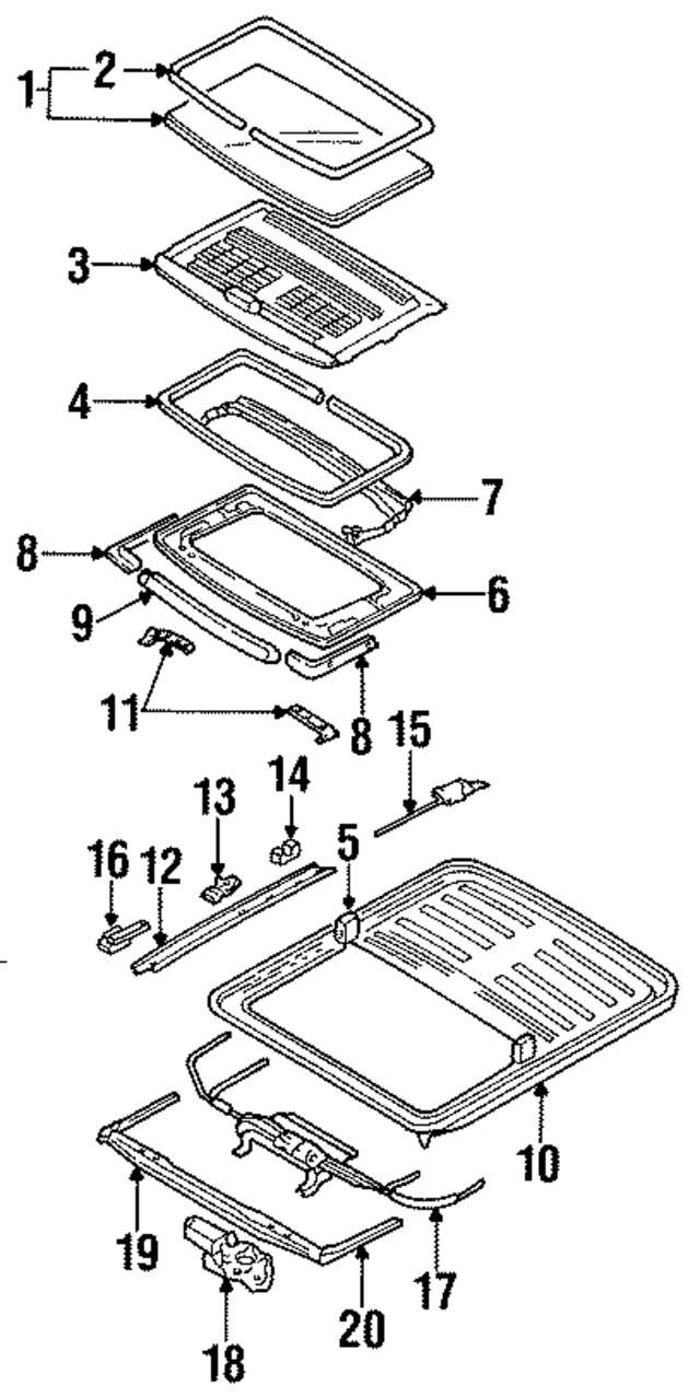 F1CZ5851894A - Body: Drip Rail for Ford: Escort | Mercury: Tracer Image