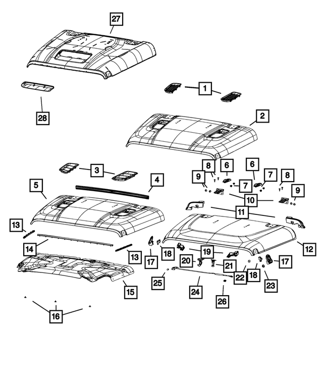 68271739AB - Body Sheet Metal Except Doors: Hood To Cowl Weatherstrip for Mopar Image image