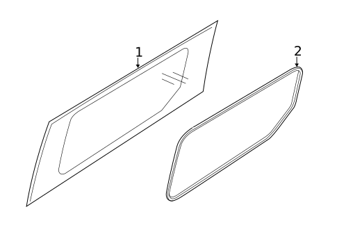 Glass - Side Door for 2022 Ford Transit Connect #5