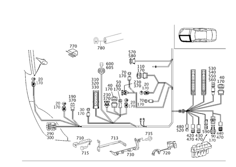 Engine Cable Harness, Body Mounted for 2002 Mercedes-Benz S55 AMG #2