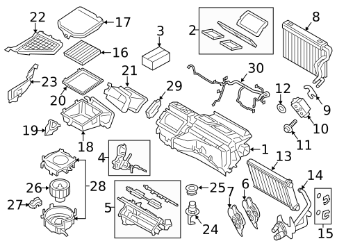 Evaporator & Heater Components for 2016 BMW X4 #0