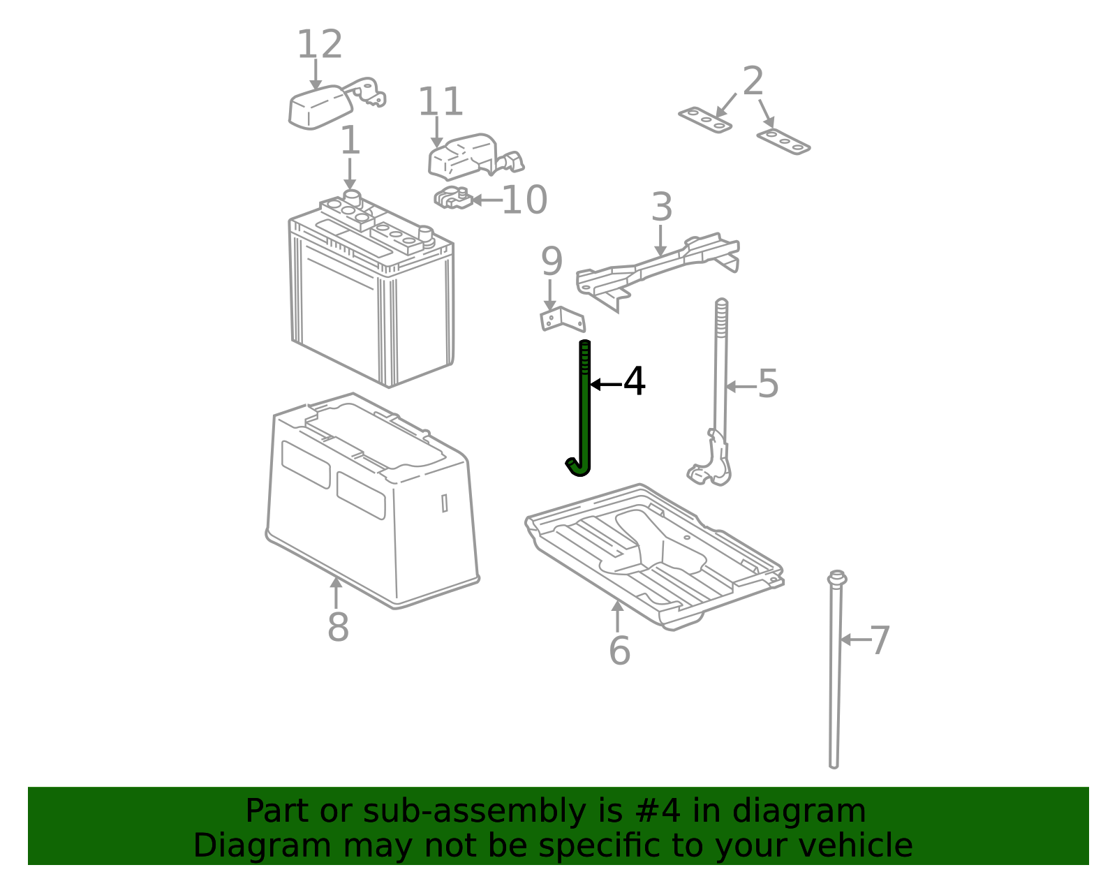 74451-30100 - High-Quality Battery Hold Down Stud for 1998-2005 Lexus ...