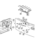 55155887AB - Wiper/Lock Cylinder and Keys: Wiper Motor Bezel for Jeep: Liberty Image