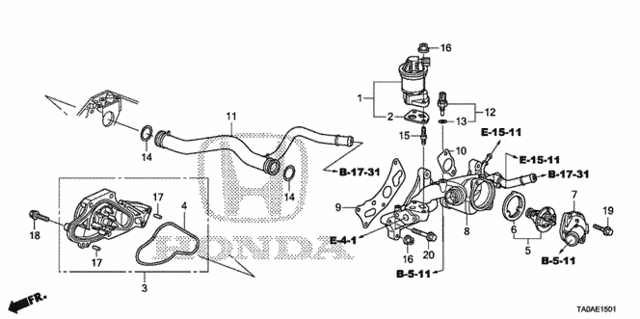 Water Pump (V6) for 2012 Honda Accord #0