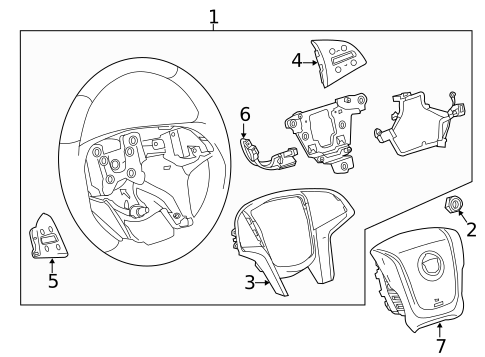 Steering Wheel & Trim for 2018 Cadillac Escalade #1