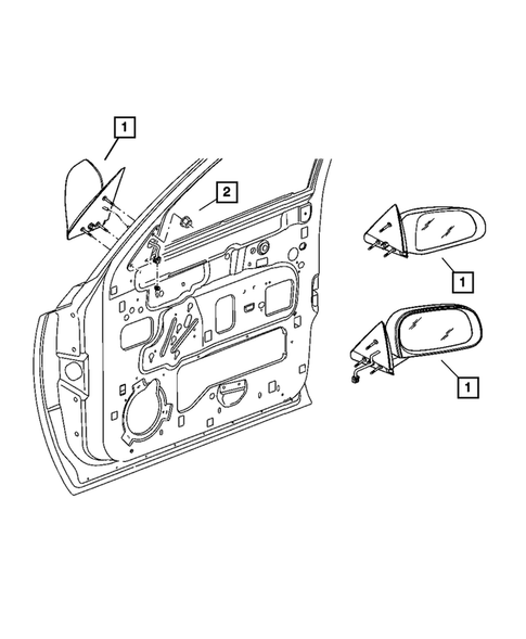 Exterior Mirror for 2005 Dodge Dakota #0