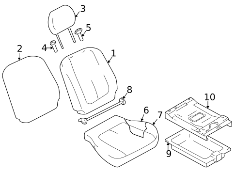 Front Seat Components for 2003 Suzuki Grand Vitara #0