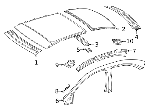 Roof & Components for 2021 Mercedes-Benz CLA250 #0