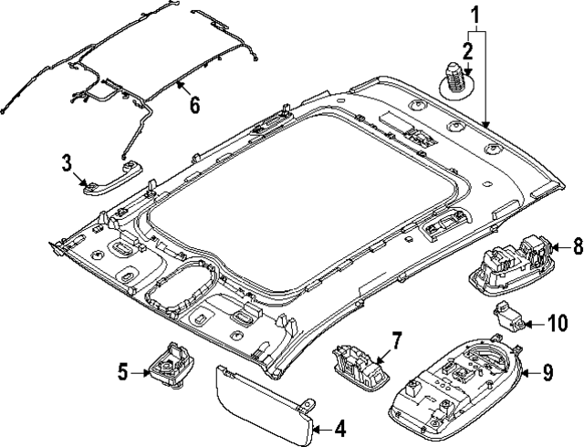 85410PI000YGU - : Headliner for Hyundai Image