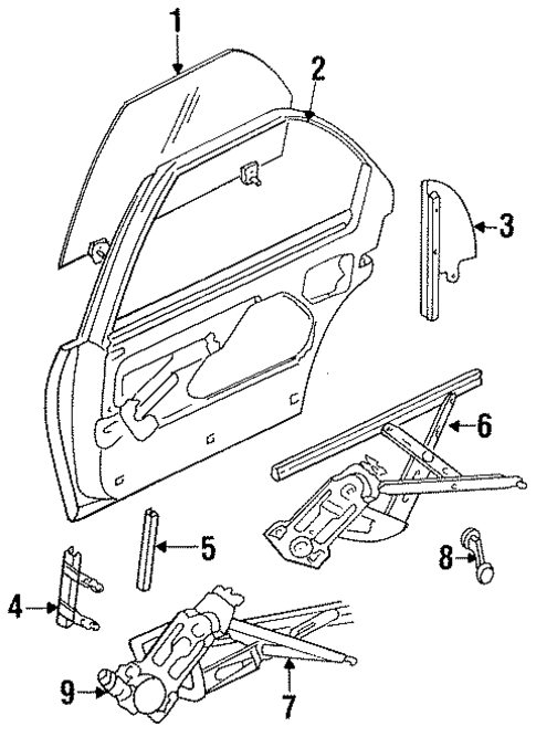 Front Door for 1994 Dodge Intrepid #1