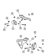 52020247AC - Engine Mounting: Engine Mount Bracket, Left for Dodge: Dakota, Durango Image