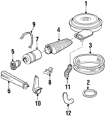 25098832 - Engine: Air Cleaner for Chevrolet: C1500, C2500, C3500, K2500 Pickup, K3500 Pickup, Suburban C2500, Suburban K2500 | GMC: C2500 Pickup, C3500 Pickup, K2500 Pickup, K3500 Pickup, Suburban C2500, Suburban K2500 Image